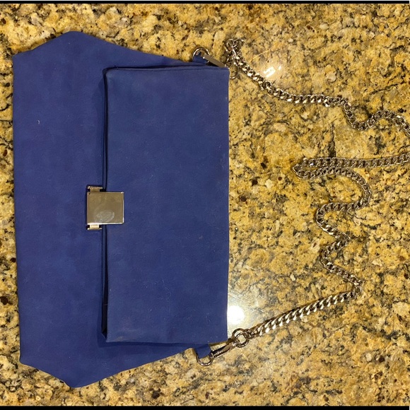 Blue Suede Purse - Picture 1 of 5